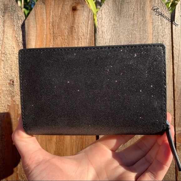 Kate spade Glitter Sparkly Medium Bifold Wallet Shimmy New in Box #bagsavenue - Picture 4 of 6